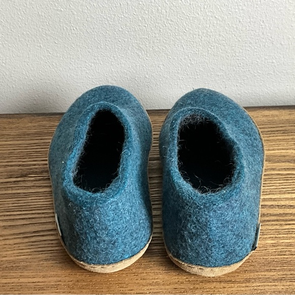 Glerups Petrol Blue Wool Slippers, New in Box - Picture 4 of 9